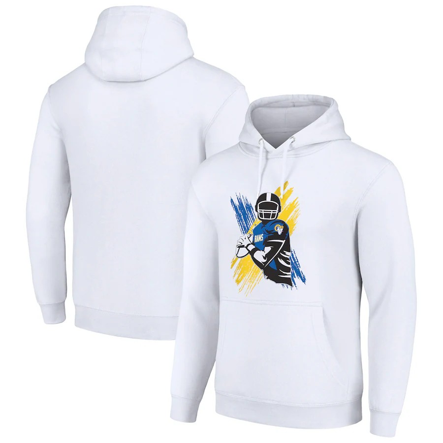 Men los angeles rams  white 2024 NFL hoodie->los angeles chargers->NFL Jersey